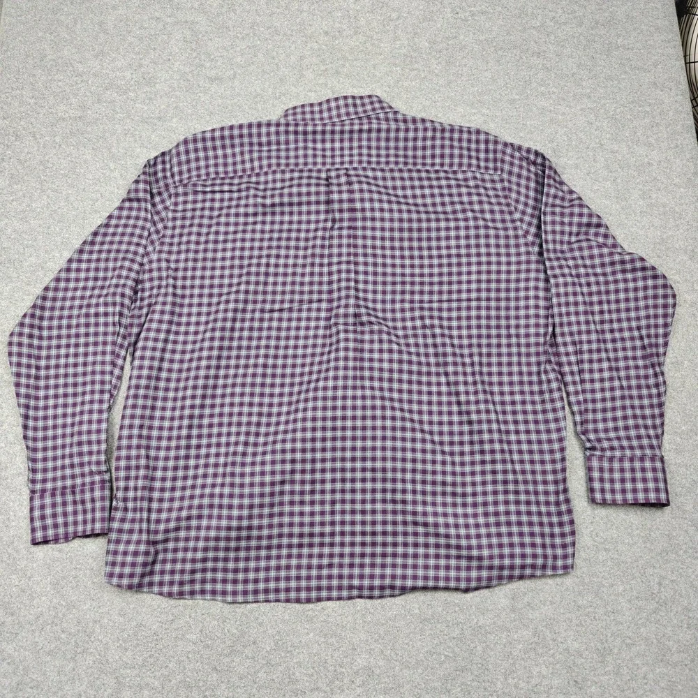 Peter Millar Shirt Mens 2XL Purple Plaid Cotton Long Sleeve‎ Button Up Casual